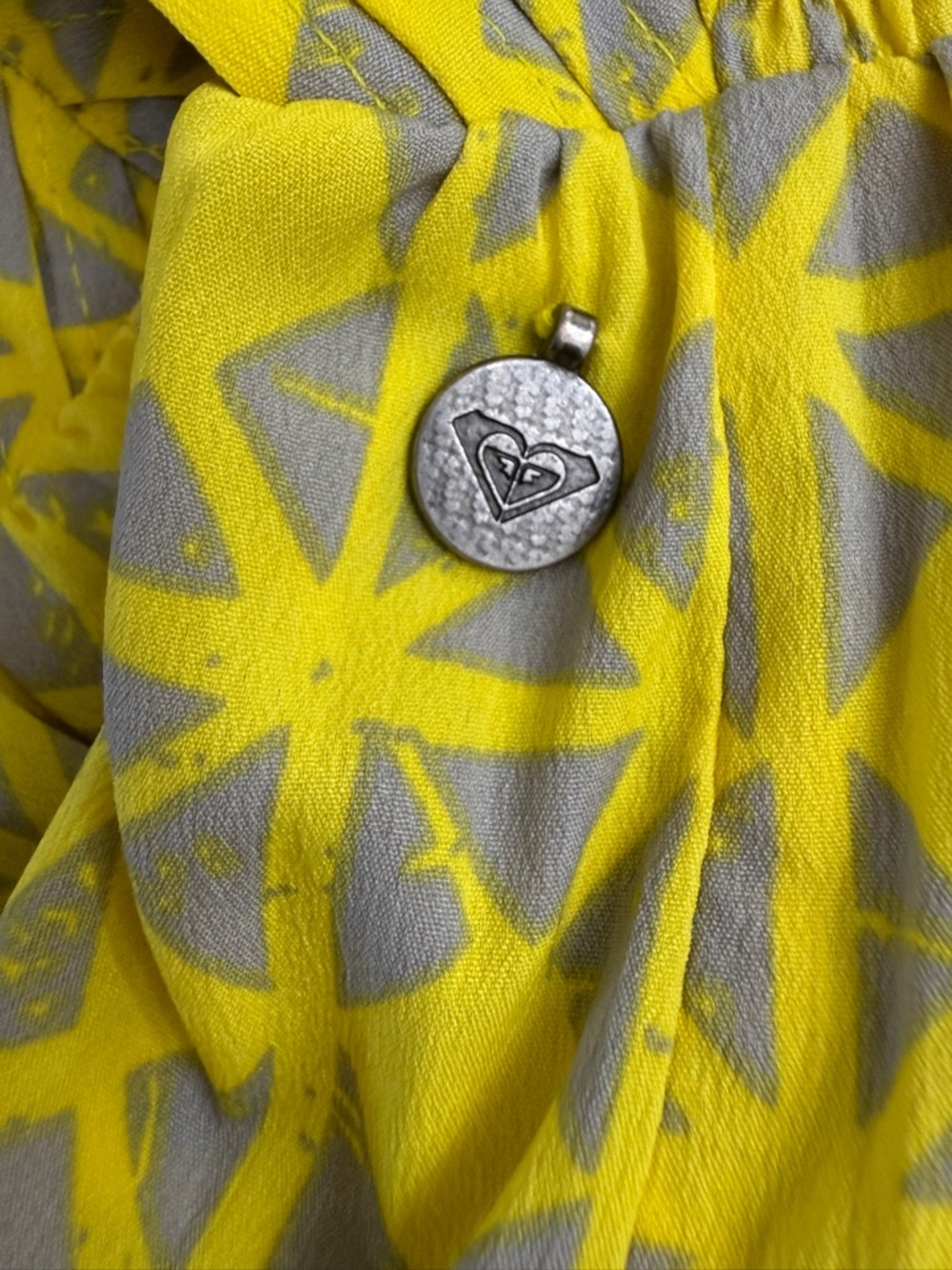 Roxy Yellow Geometric Mini Dress - Picture 10 of 15